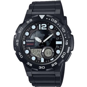 Casio Analog-Digital AEQ100W-1AV Casio Herr Svarta | RPIVS-6047