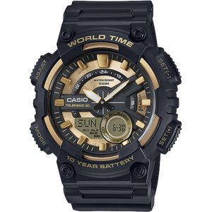 Casio Analog-Digital AEQ110BW-9AV Casio Herr Svarta Guld | BXDRP-0495