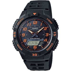 Casio Analog-Digital AQS800W-1B2V Casio Herr Svarta Orange | CTVWJ-1754