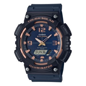 Casio Analog-Digital AQS810W-2A3V Casio Herr Blå Rosa Guld | PJHTW-6392