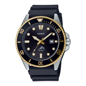 Casio Analog MDV106G-1AV Casio Herr Svarta Gula | TMDNU-5134
