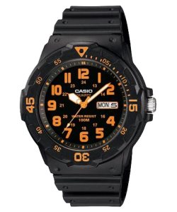 Casio Analog MRW200H-4BV Casio Herr Svarta Orange | UXZQJ-2956