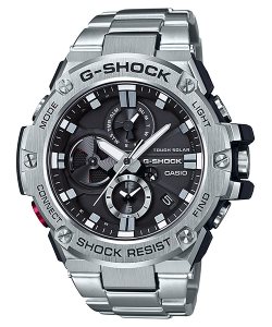 Casio Analog Solar Powered GSTB100D-1A G-shock Herr Silver | RAFQL-2643