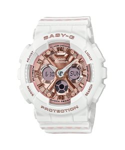 Casio BA130SP-7A Baby-G Dam Vita Rosa Guld | XOGZJ-1749