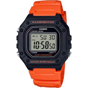 Casio Bright Digital W218H-4B2V Casio Herr Ljusorange | BXDYA-4895