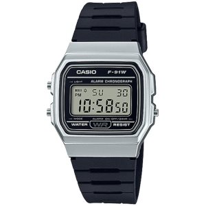 Casio Digital F91WM-7A Casio Herr Silver Svarta | FXYOK-7602