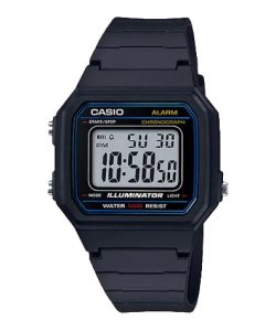 Casio Digital Vanliga Klassiska W217H-1AV Casio Herr Svarta | QXWOT-7624