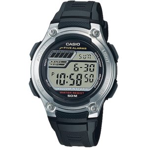 Casio Digital Vanliga W212H-1AV Casio Herr Silver | HXVEI-0439