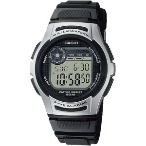 Casio Digital Vanliga W213-1A Casio Herr Silver Svarta | VNJMF-0941