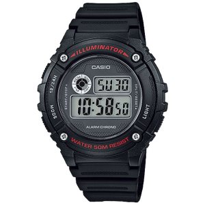 Casio Digital Vanliga W216H-1AV Casio Herr Svarta | CMEHF-5738