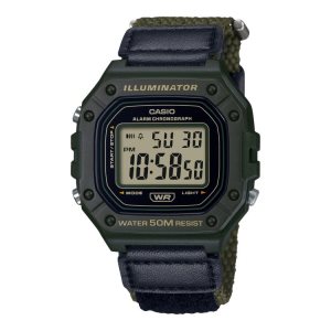 Casio Digital W218HB-3AV Casio Herr Gröna | NHQXE-8023